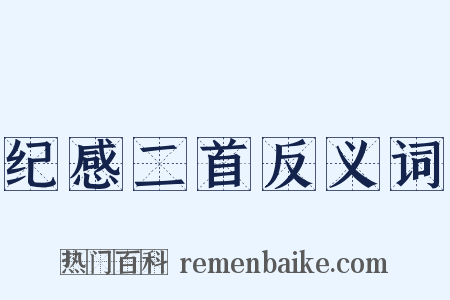 纪感二首反义词是什么意思的图片